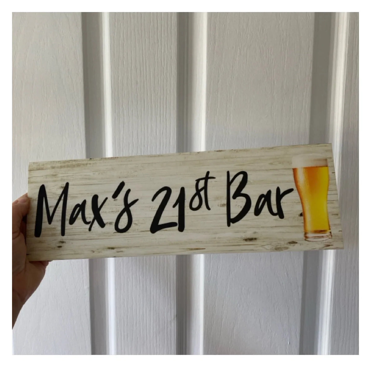 Bar Cold Beer Good Friends Personalised Sign | Outdoor Acrylic Aussie Made