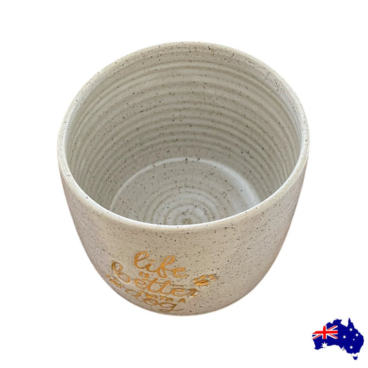 Mug Cup Life Is Better Dog Pottery Ceramic Aussie Made