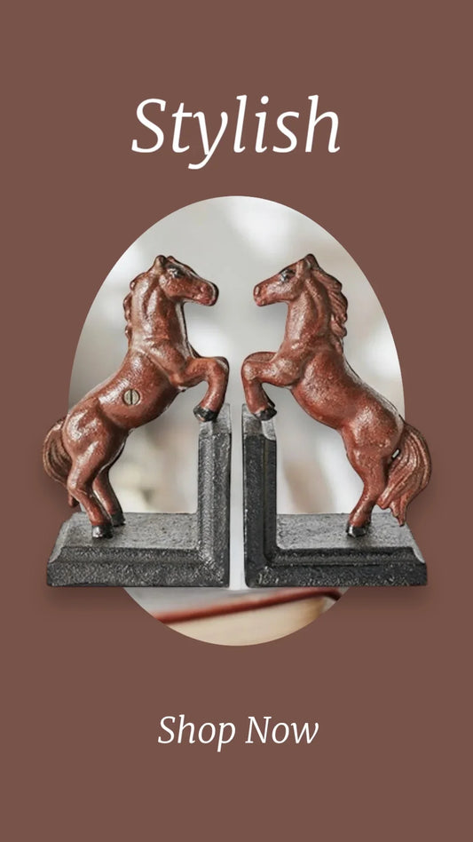 Book Ends Bookend Horse Country Cast Iron