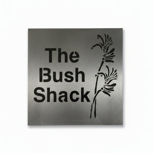 Kangaroo Paw Native Flower Custom Property Name Address Sign - Personalised Rusty Metal Steel Sign - Australian Made