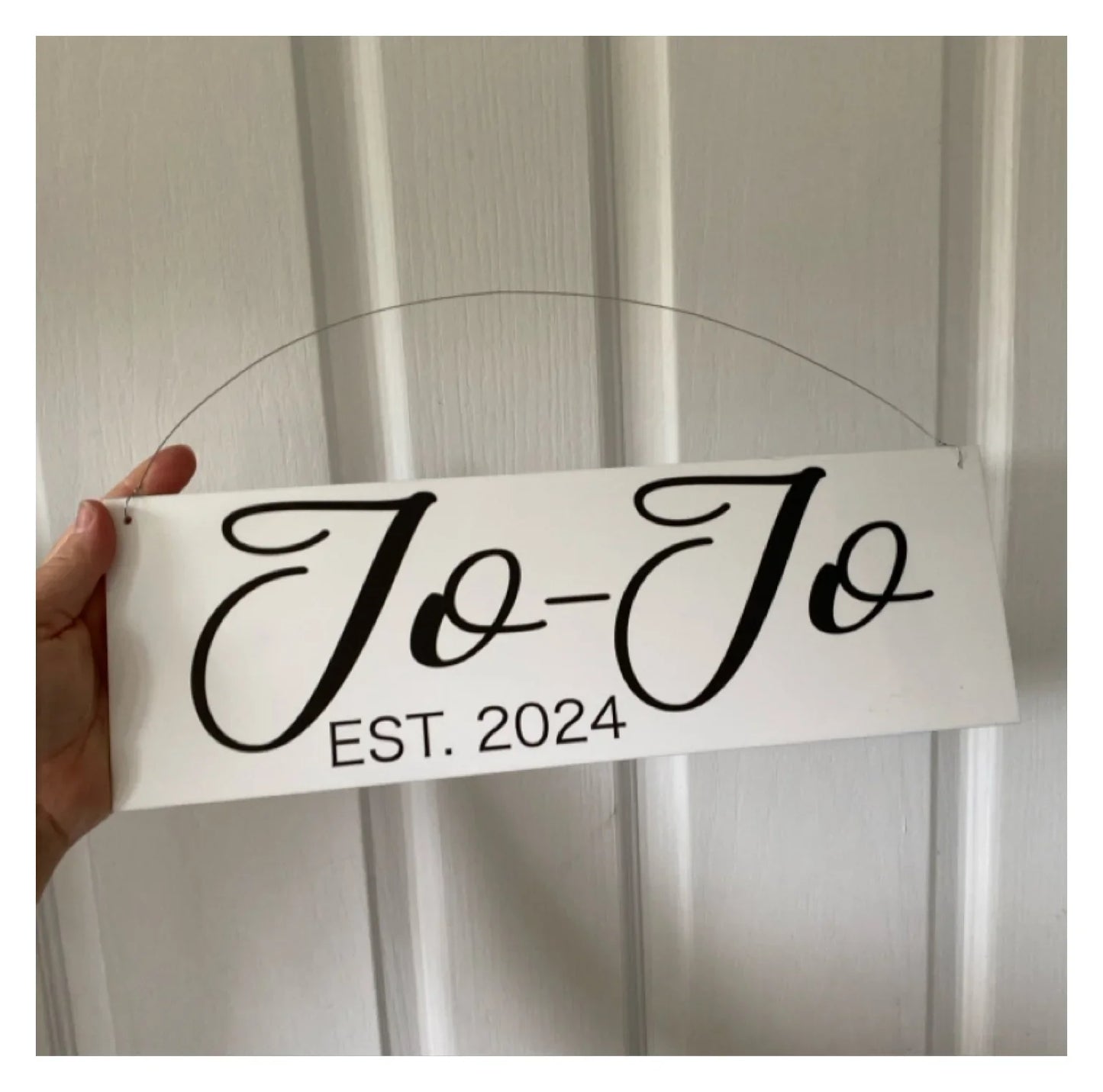 Family Name Custom Personalised White Sign
