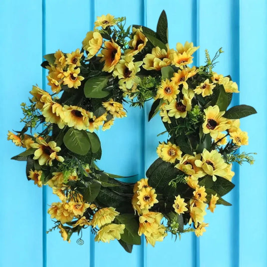 Sunflower 45cm Wreath Floral Country Farmhouse