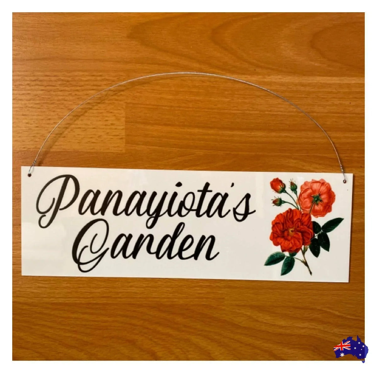 Custom Personalised Your Text Red Rose Sign - The Renmy Store Homewares & Gifts