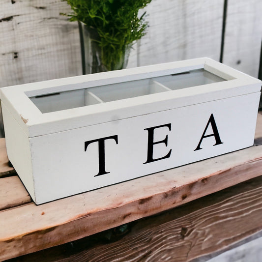 Tea Box French White Classic Small - The Renmy Store Homewares & Gifts 