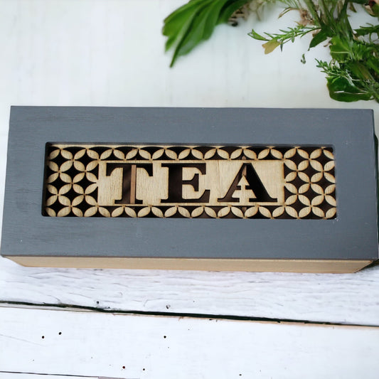 Tea Box Vintage Blue - The Renmy Store Homewares & Gifts 