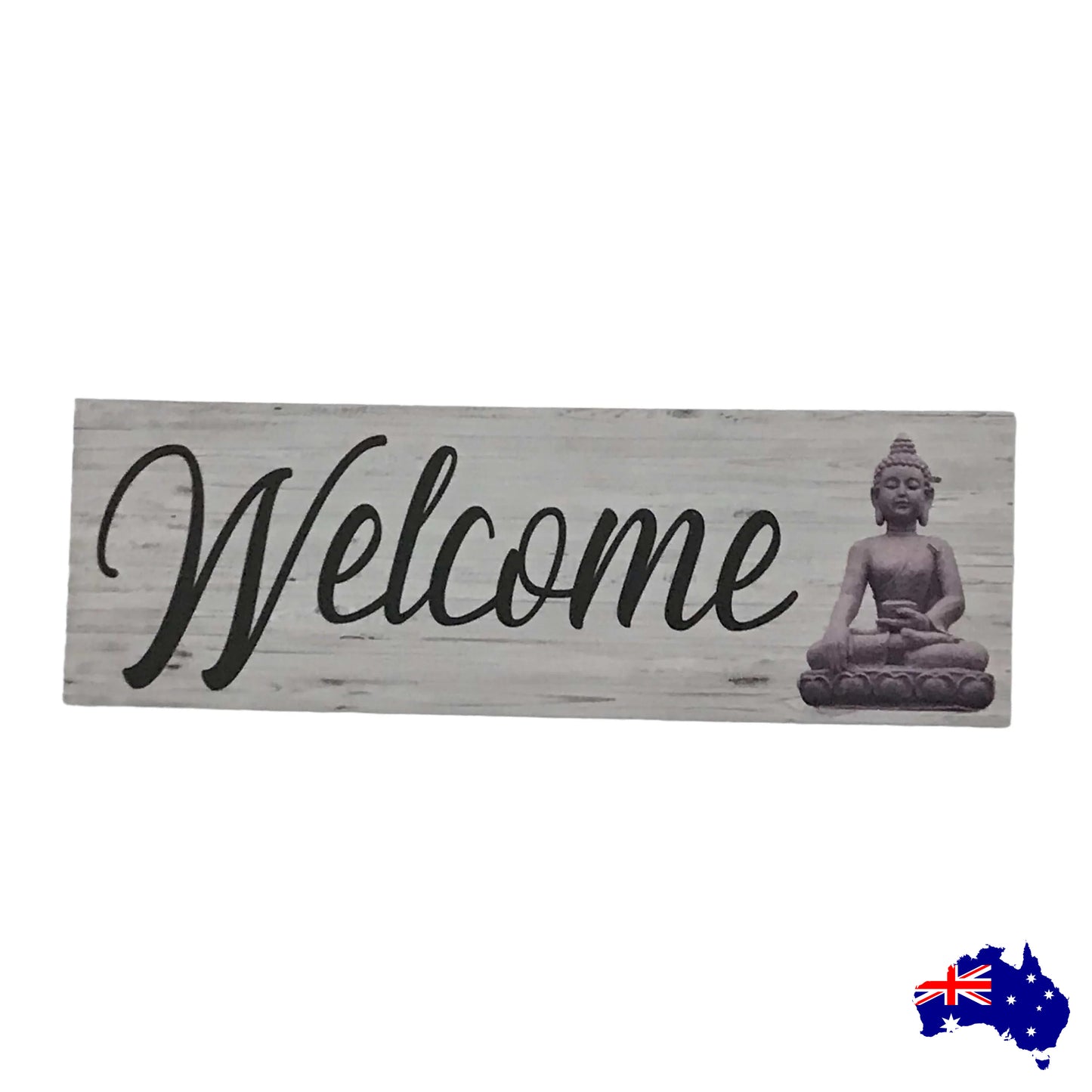 Welcome Buddha Thai Tropical Zen Sign - The Renmy Store Homewares & Gifts