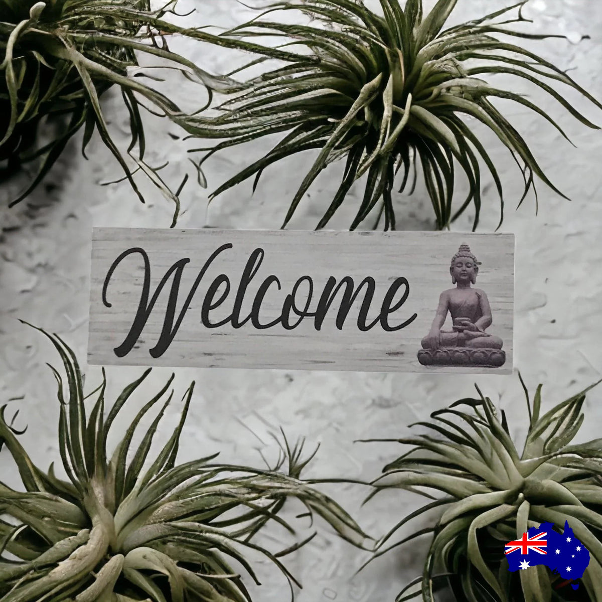 Welcome Buddha Thai Tropical Zen Sign - The Renmy Store Homewares & Gifts