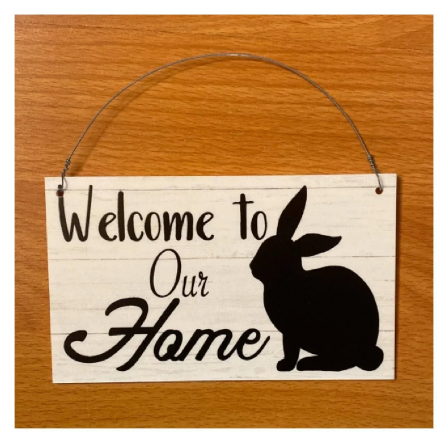 Welcome To Our Home Rabbit Sign - The Renmy Store Homewares & Gifts