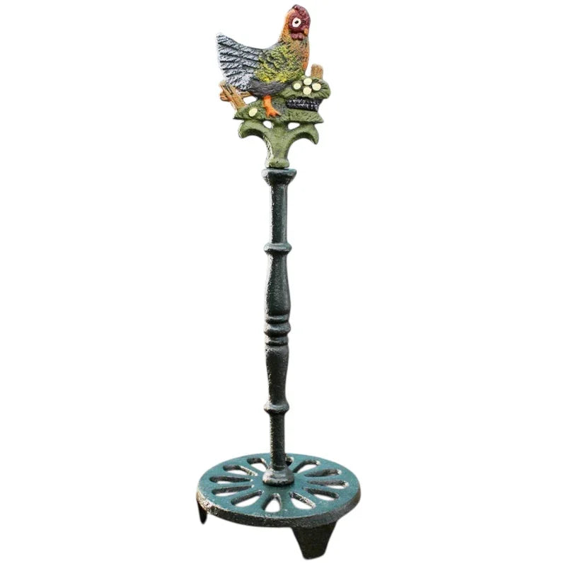 Paper Towel Holder Chicken Country Cast Iron