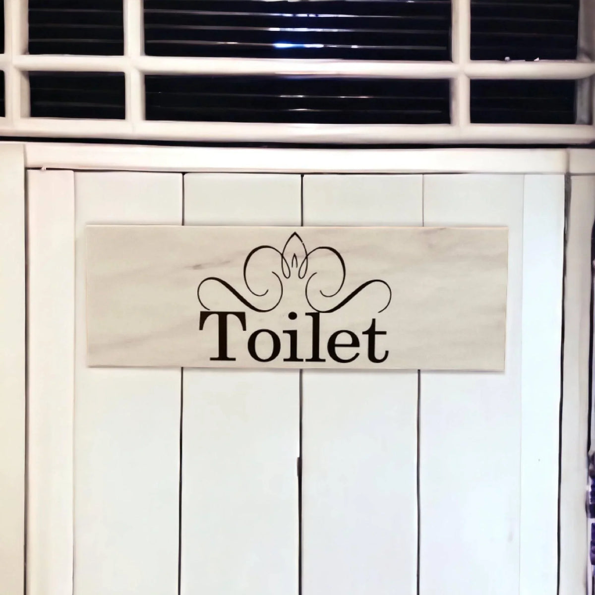 Toilet Laundry Bathroom French Scroll Door Room Sign - The Renmy Store Homewares & Gifts