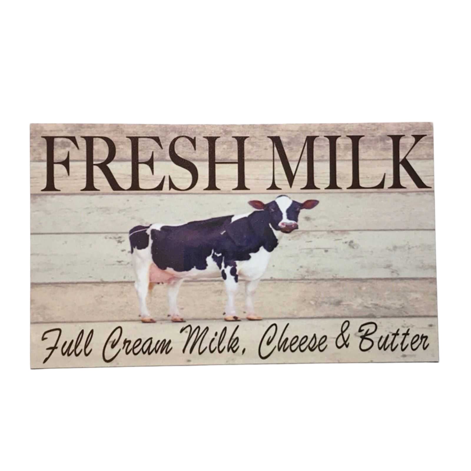 Cow Farm Milk Cream Cheese Butter Kitchen Sign - The Renmy Store Homewares & Gifts 