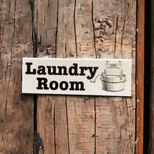 Laundry Room Door Vintage Sign - The Renmy Store Homewares & Gifts