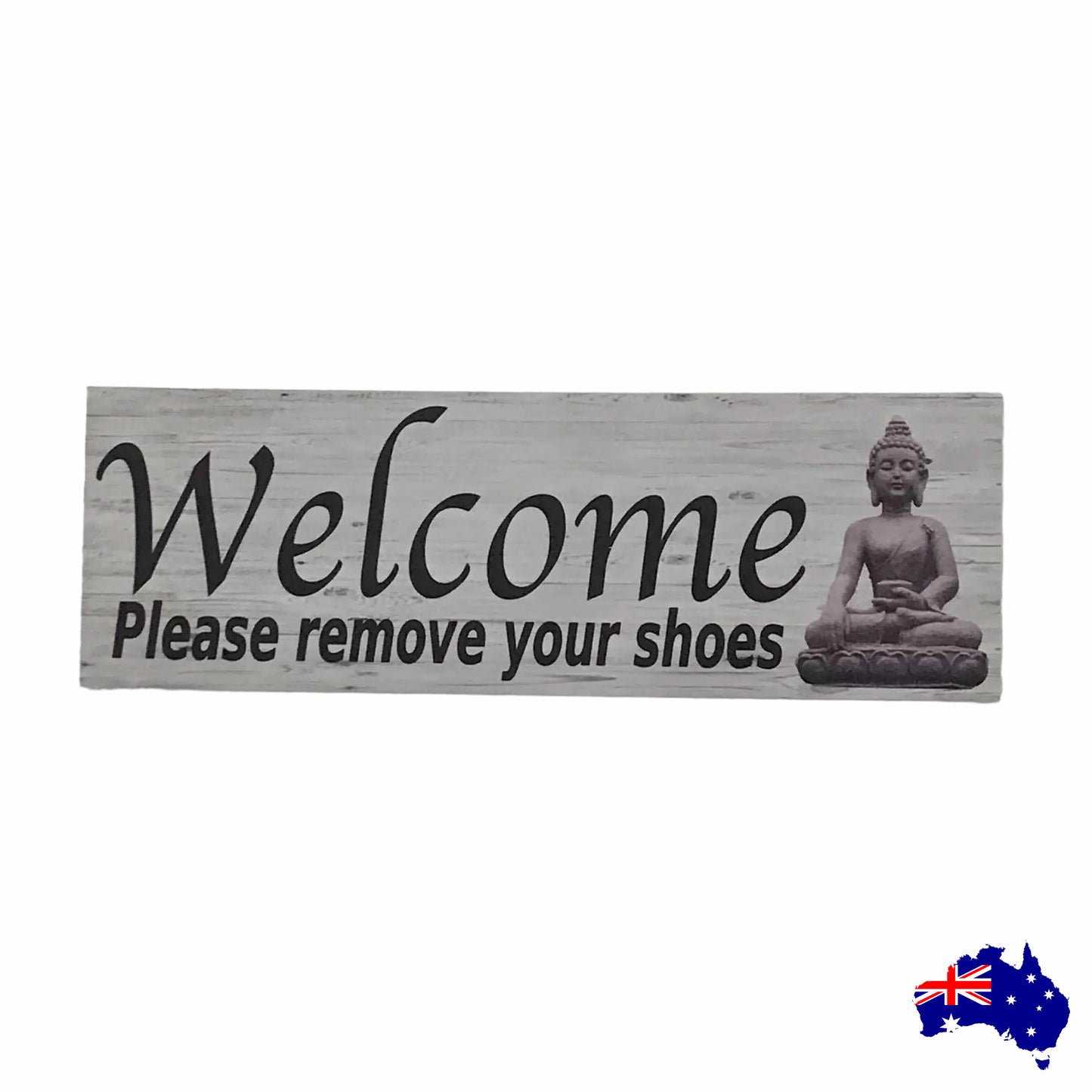 Welcome Remove Shoes Thai Buddha Zen Sign - The Renmy Store Homewares & Gifts