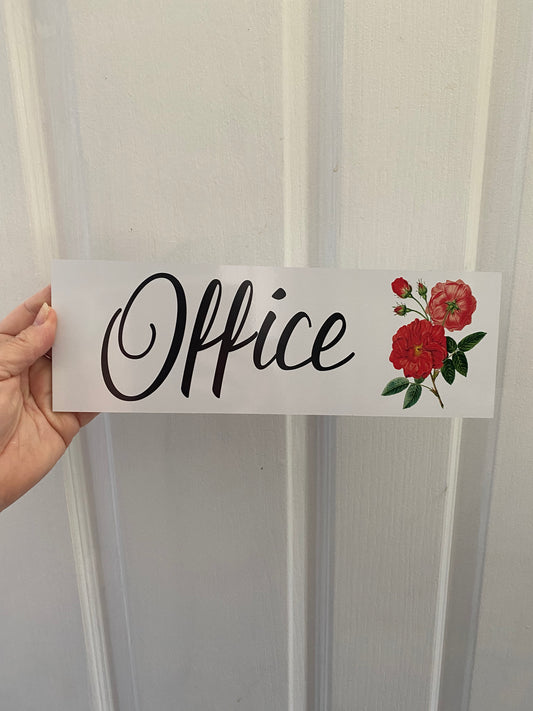 Custom Personalised Your Text Red Rose Sign