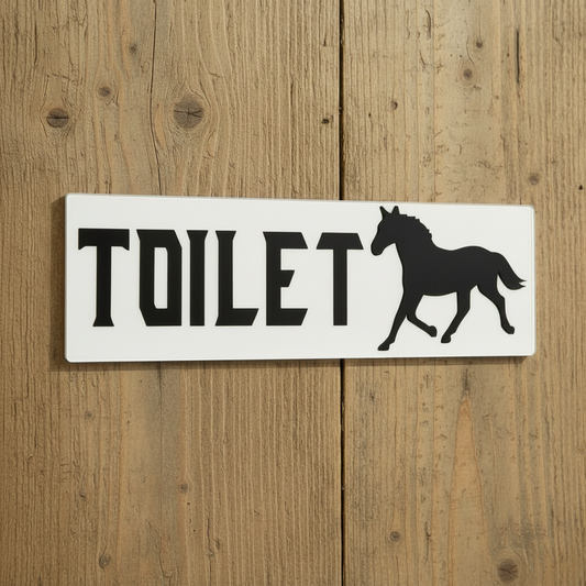 Horse Door Room Signs | Toilet Laundry Bathroom | Acrylic or Sticker | Aussie Made