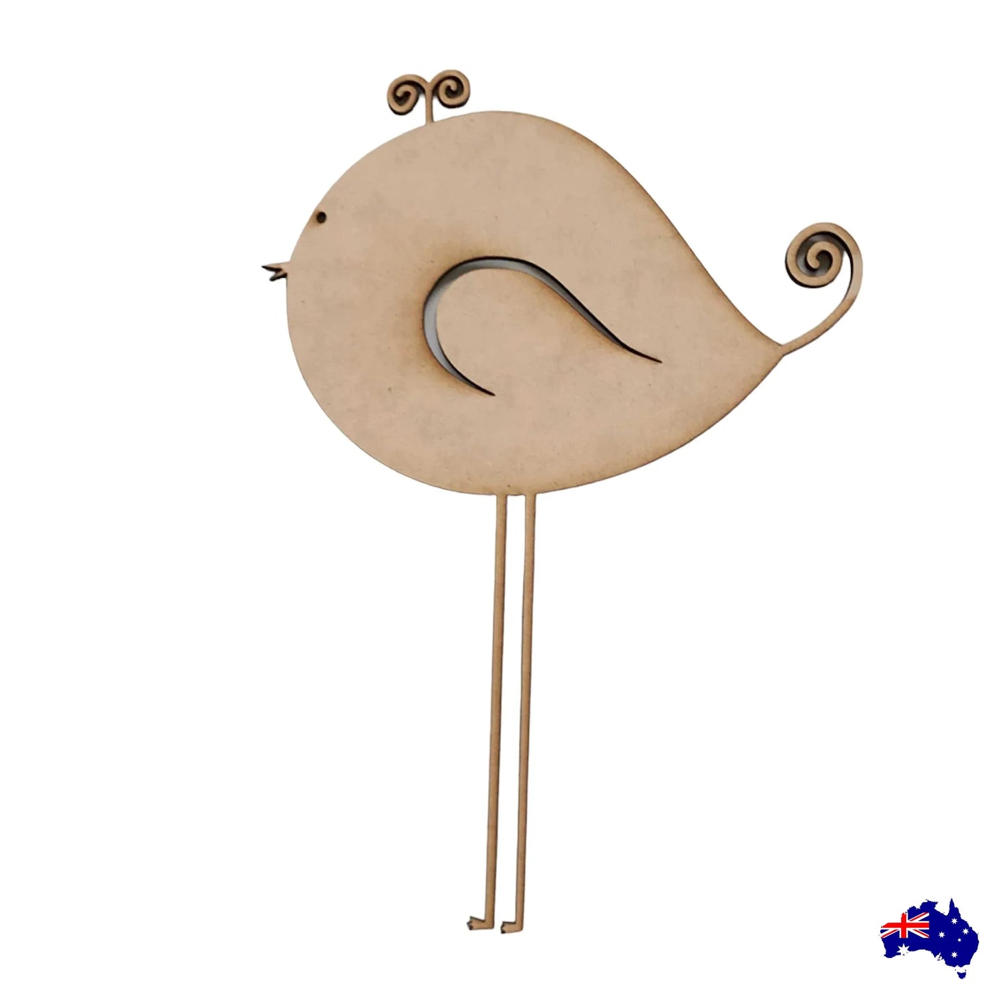 Bird with Long Legs MDF DIY Raw Cut Out Art Craft Decor - The Renmy Store Homewares & Gifts