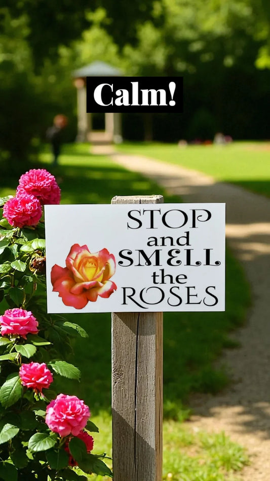 Stop And Smell The Roses Garden Bright Sign