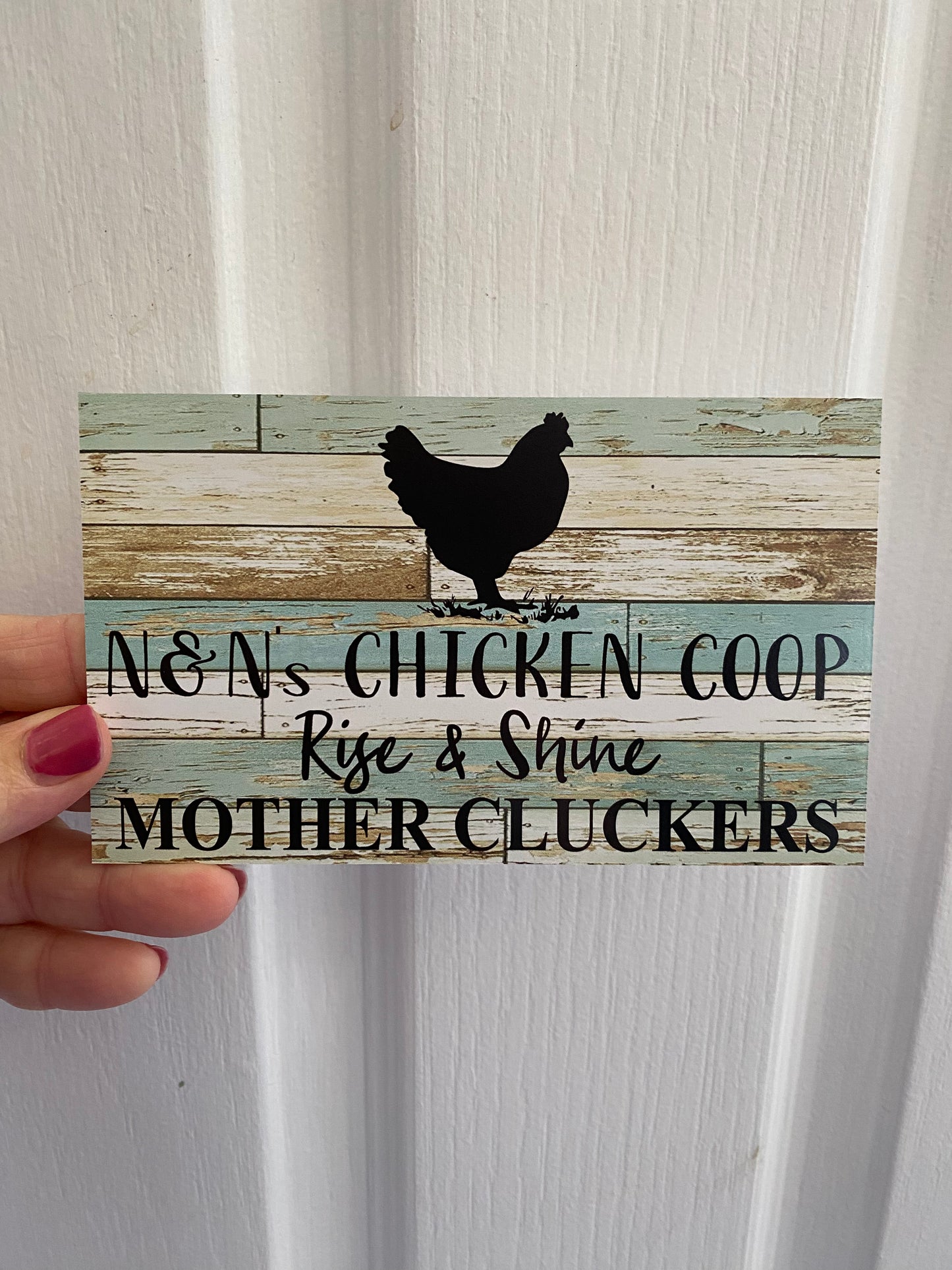Chicken Coop Sign - Rustic Blue - Australian Made