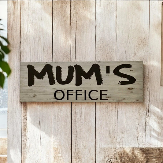 Office Door Custom Name Timber Style Business Sign - The Renmy Store Homewares & Gifts