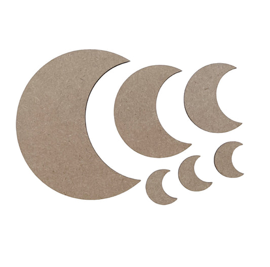 Moon Crescent Set MDF Shape DIY Raw Cut Out Art Craft Decor - The Renmy Store Homewares & Gifts 