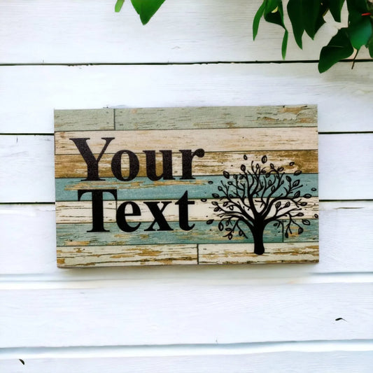 Tree of Life Custom Personalised Blue Sign - The Renmy Store Homewares & Gifts