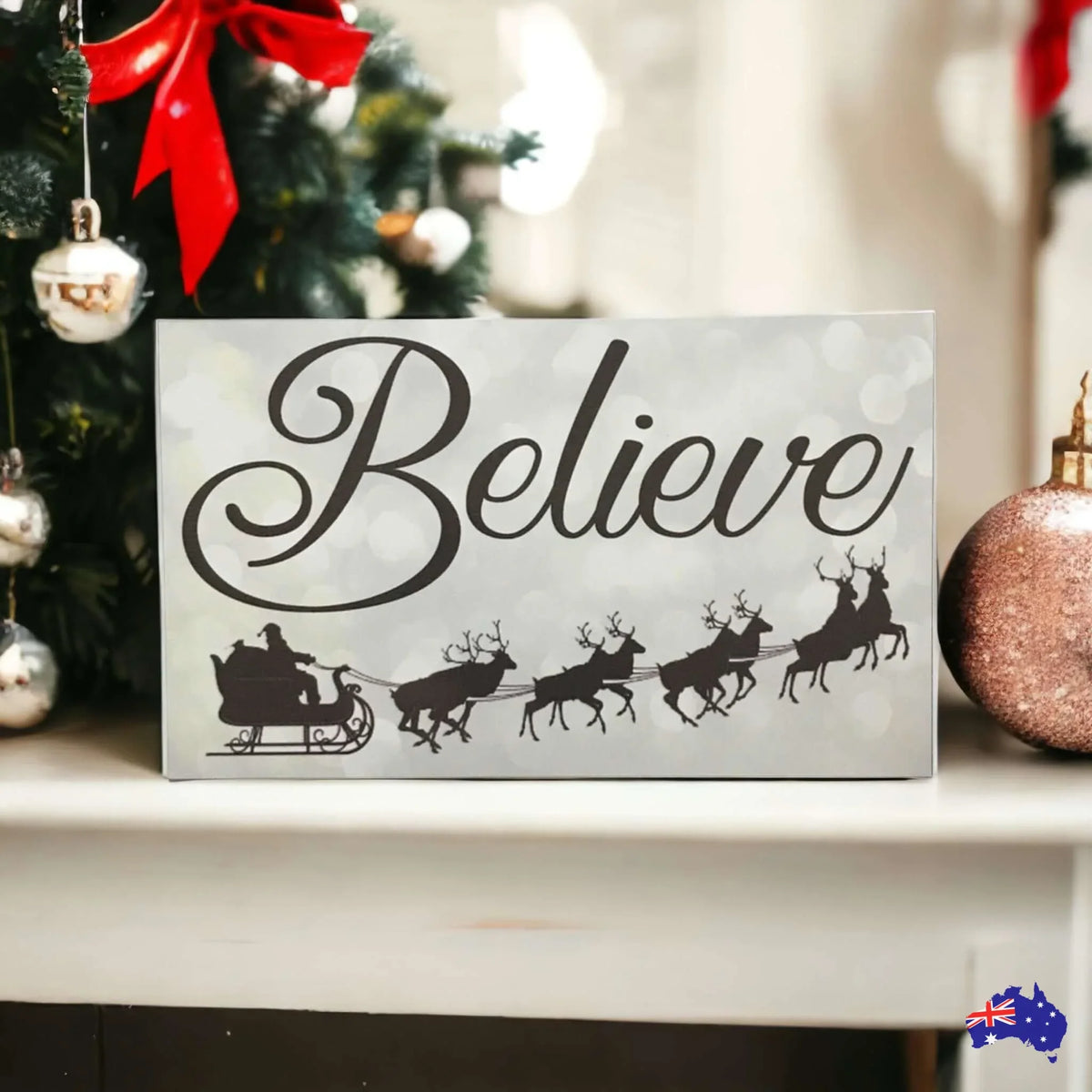 Believe Christmas Sign - The Renmy Store Homewares & Gifts