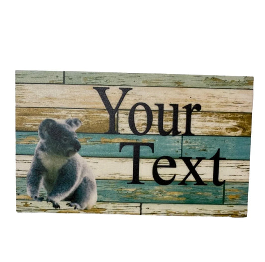 Koala Custom Personalised Blue Sign - The Renmy Store Homewares & Gifts