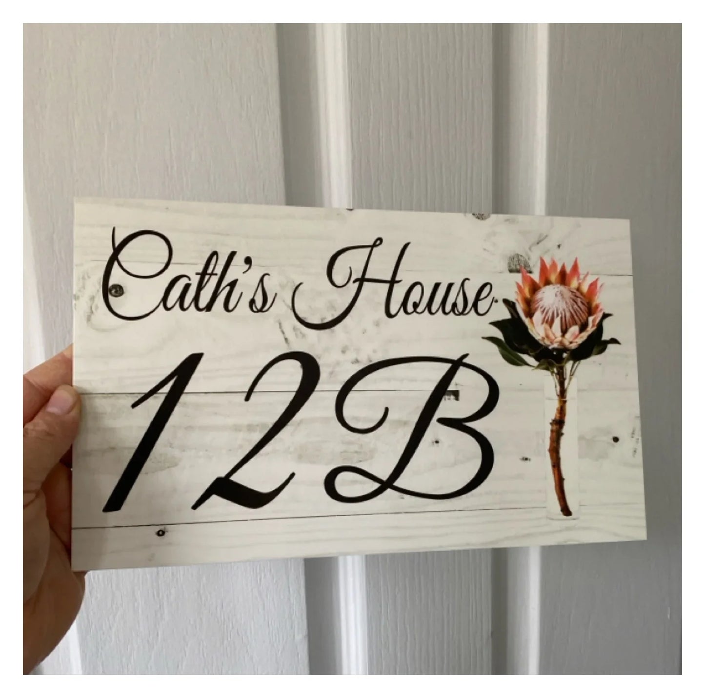Protea Custom Personalised House Garden Sign