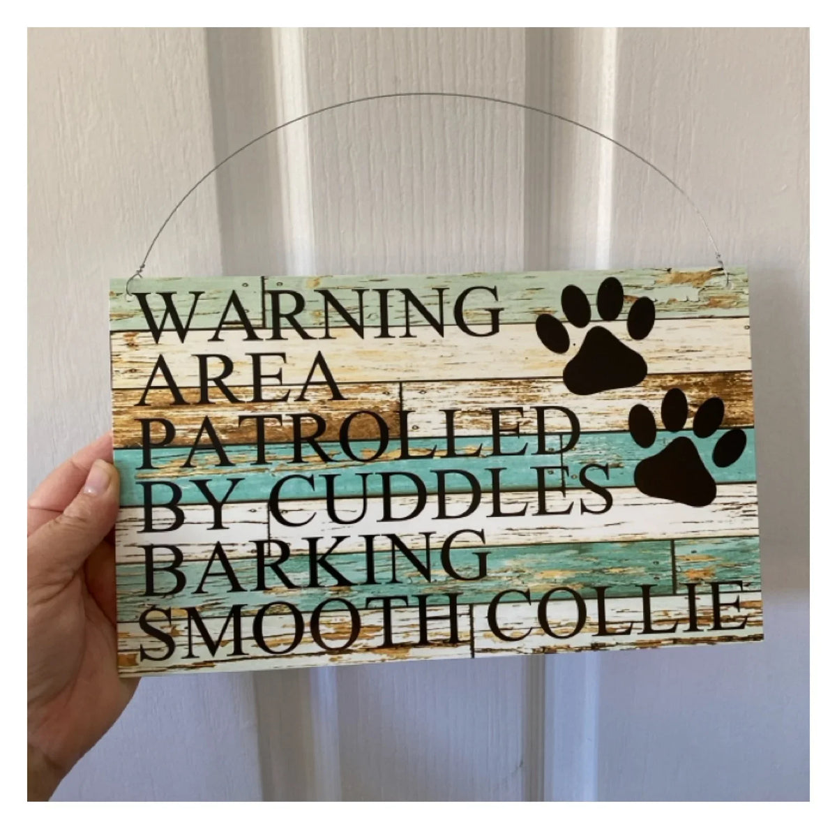 Custom Dog & Cat Paws Pet Sign | Personalised Blue Acrylic Sign | Pet Lover Gift | Aussie Made