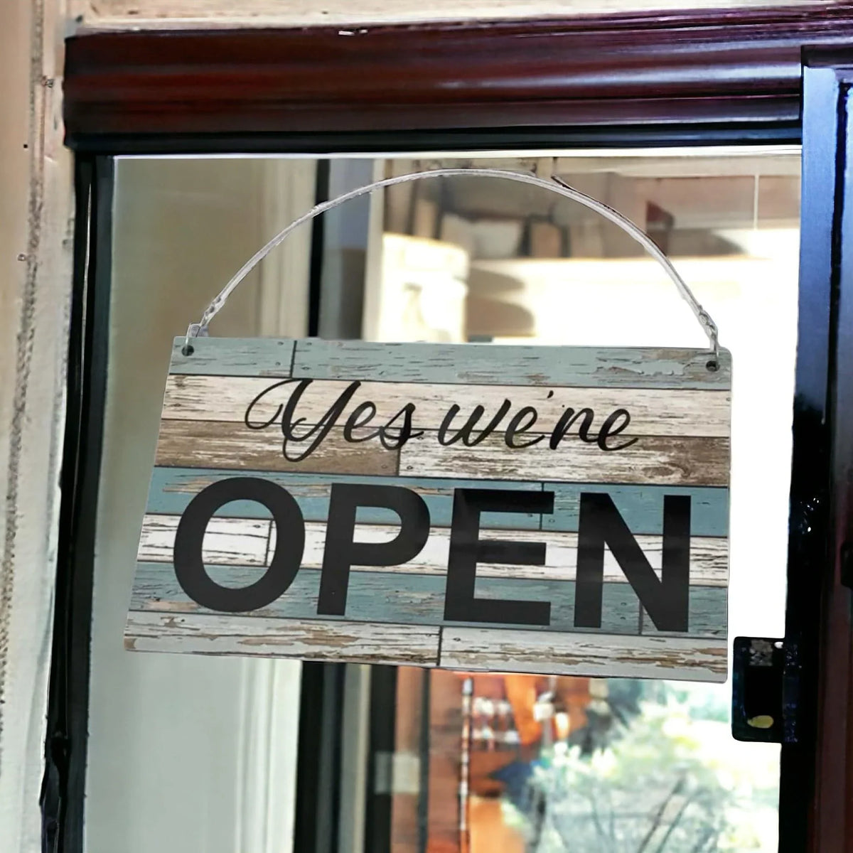 Open Closed Business Shop Café Timber Style Hanging Sign - The Renmy Store Homewares & Gifts