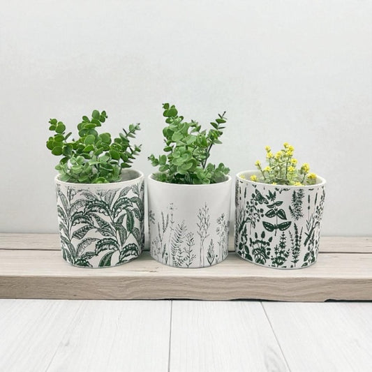 Planter Pot Natural Leaf Set of 3