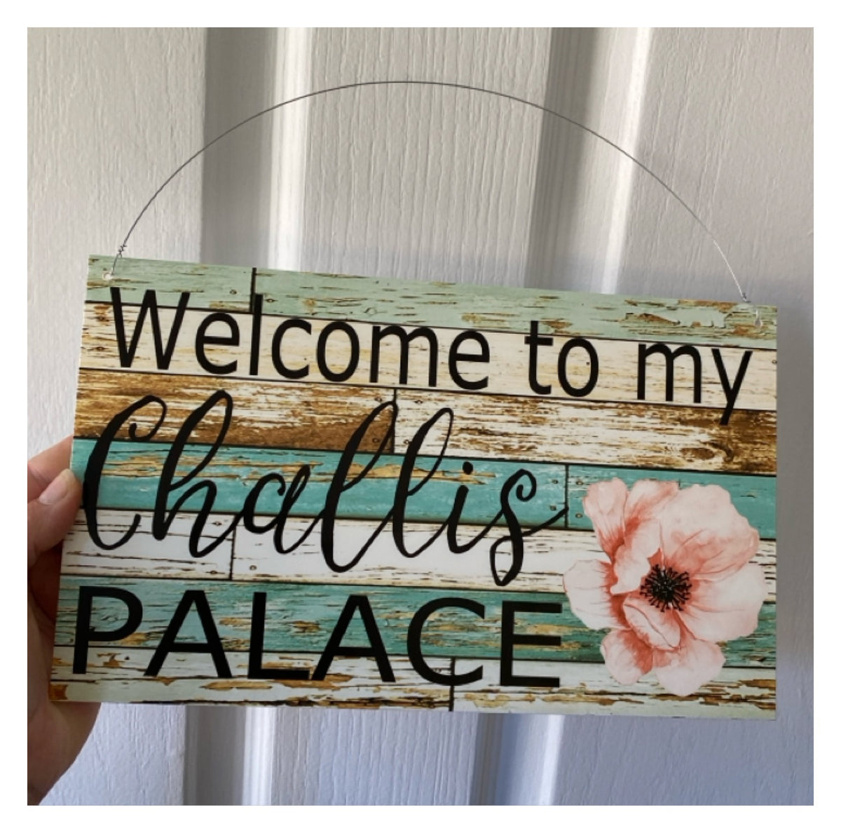 Welcome Place Custom Acrylic Sign | Personalised Floral Name Sign | Australian Made