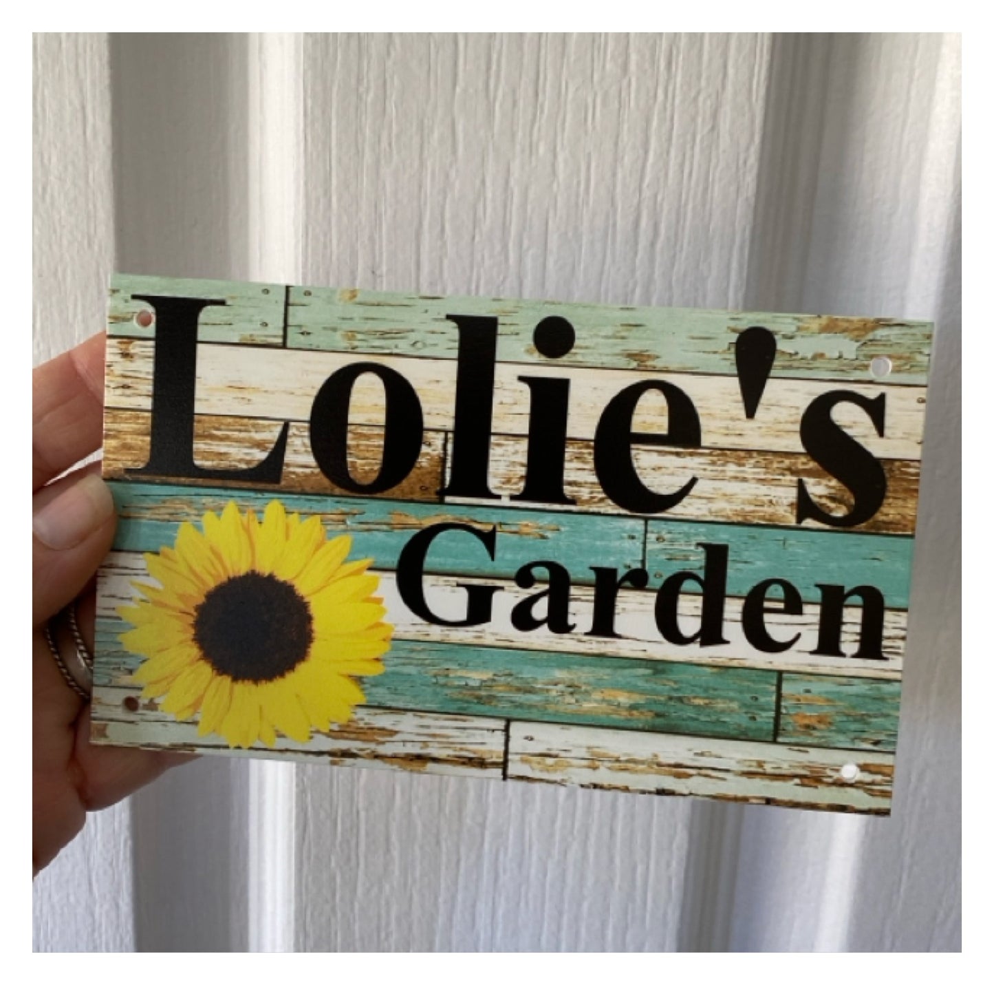 Sunflower Custom Personalised Blue Sign