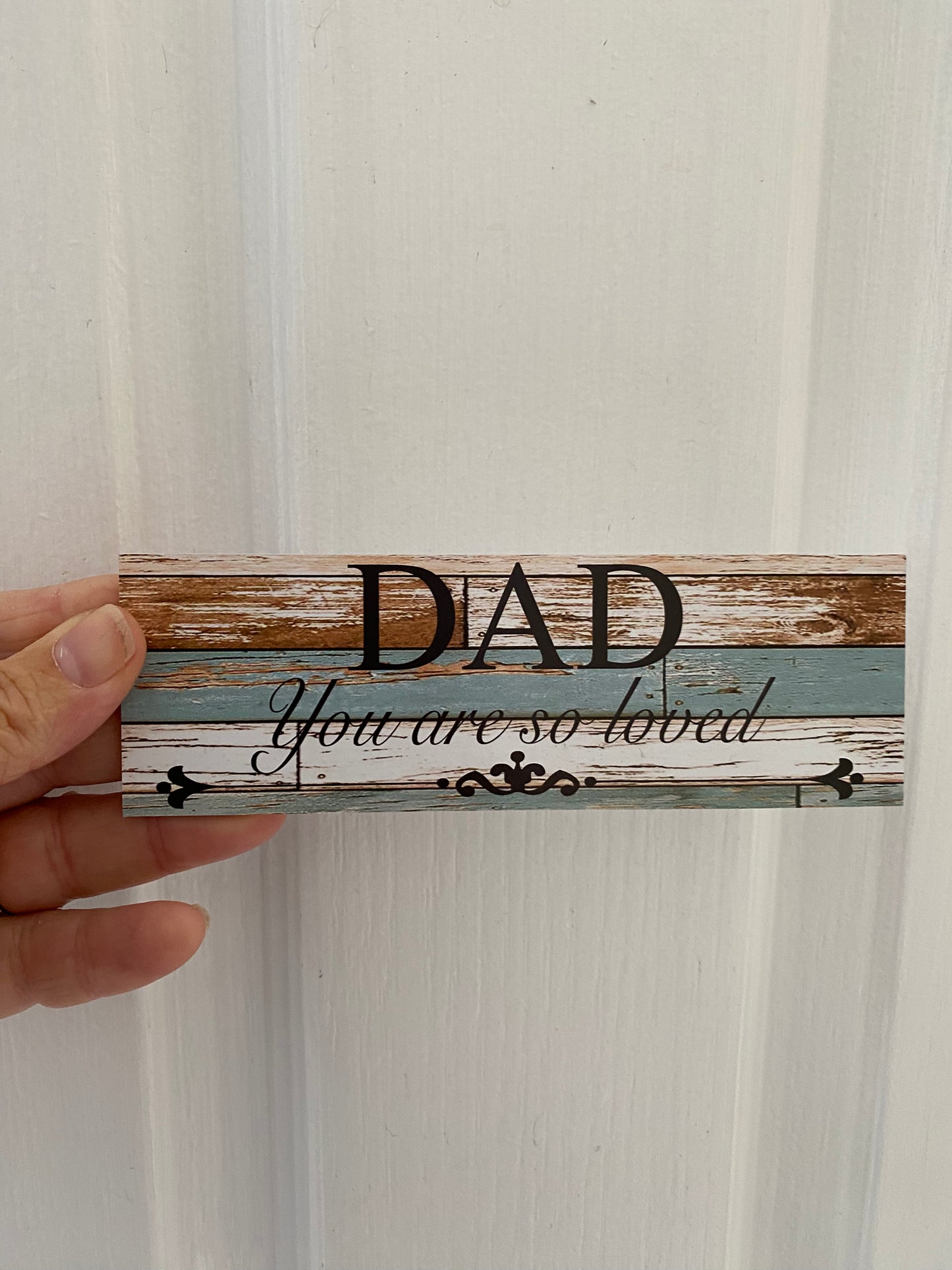 Custom Personalised Rustic Blue Sign Timber Look Aussie Made