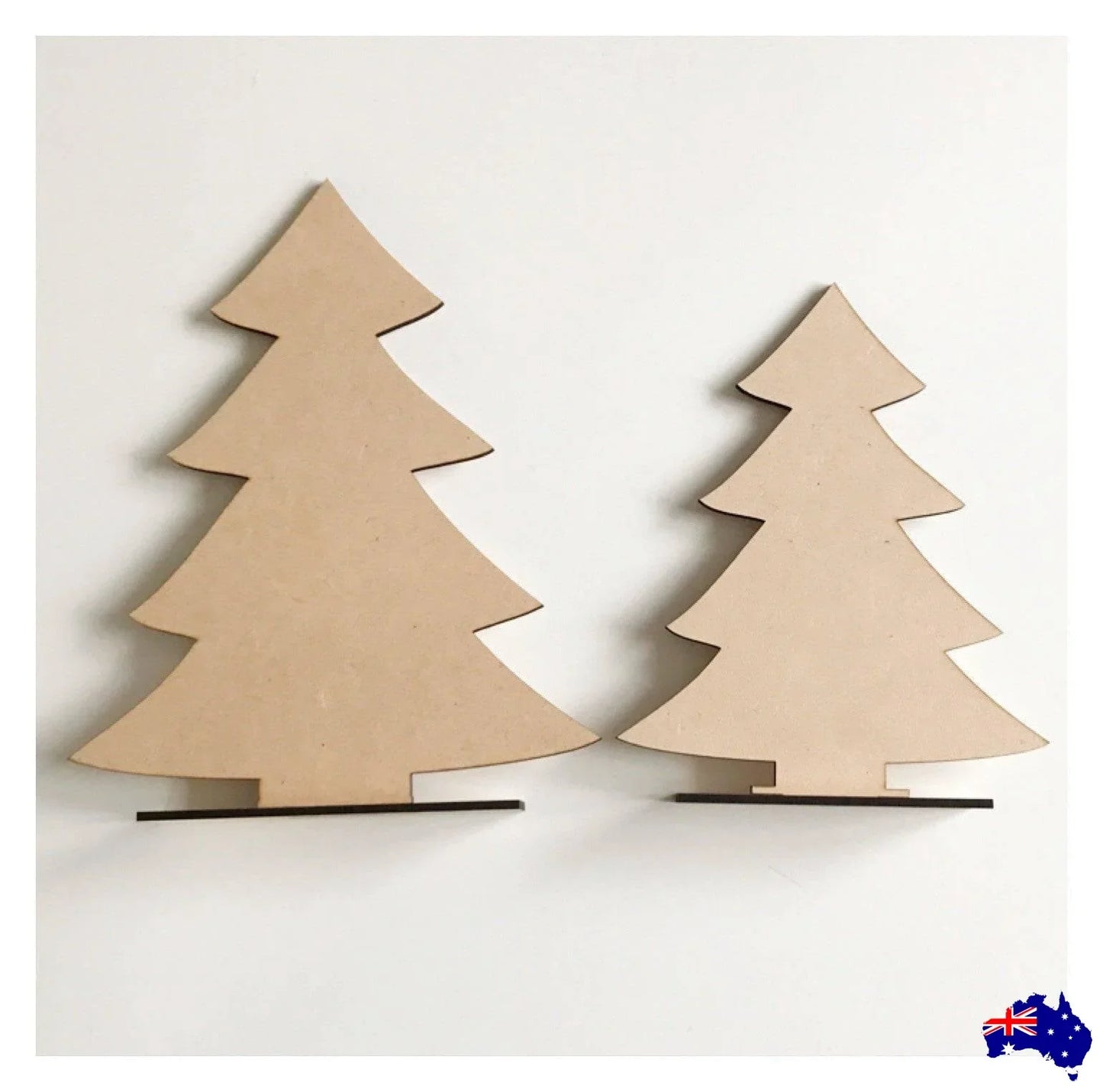 Tree Trees x2 Standing Raw MDF Wooden DIY Craft - The Renmy Store Homewares & Gifts