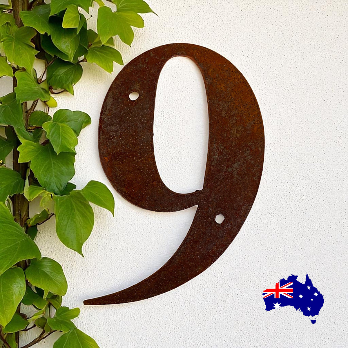 Rusty Metal House Numbers & Letters | Cor10 Steel Letterbox Street Address Sign Aussie Made