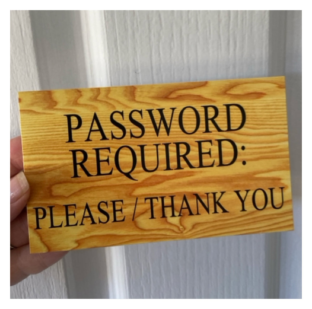 Timber Style Custom Sign or Sticker | Personalised Timber Look Acrylic | Australian Made