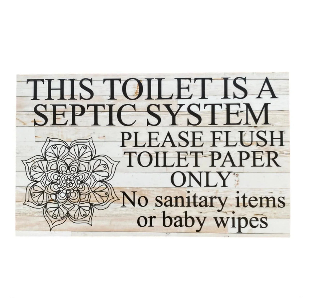 Toilet Septic System Bathroom Mandala Sign - The Renmy Store Homewares & Gifts