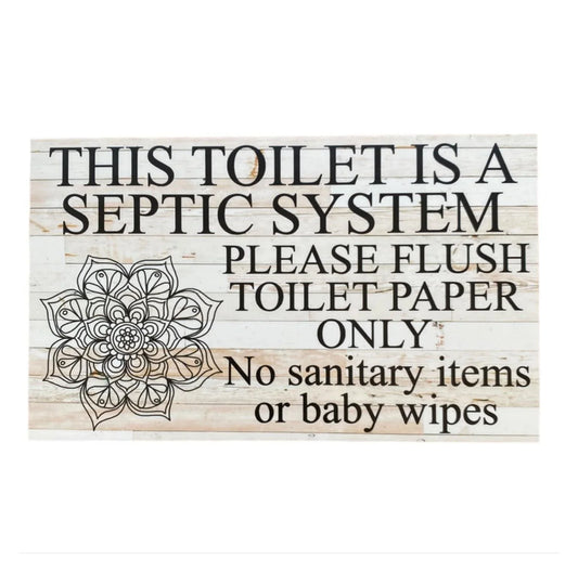 Toilet Septic System Bathroom Mandala Sign - The Renmy Store Homewares & Gifts