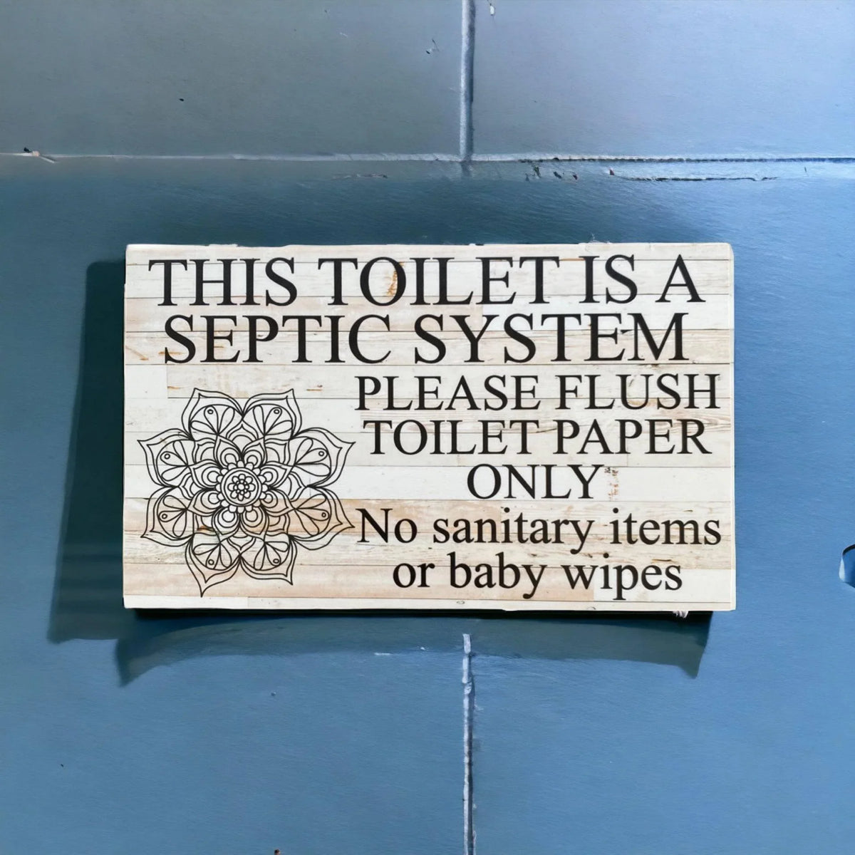 Toilet Septic System Bathroom Mandala Sign - The Renmy Store Homewares & Gifts