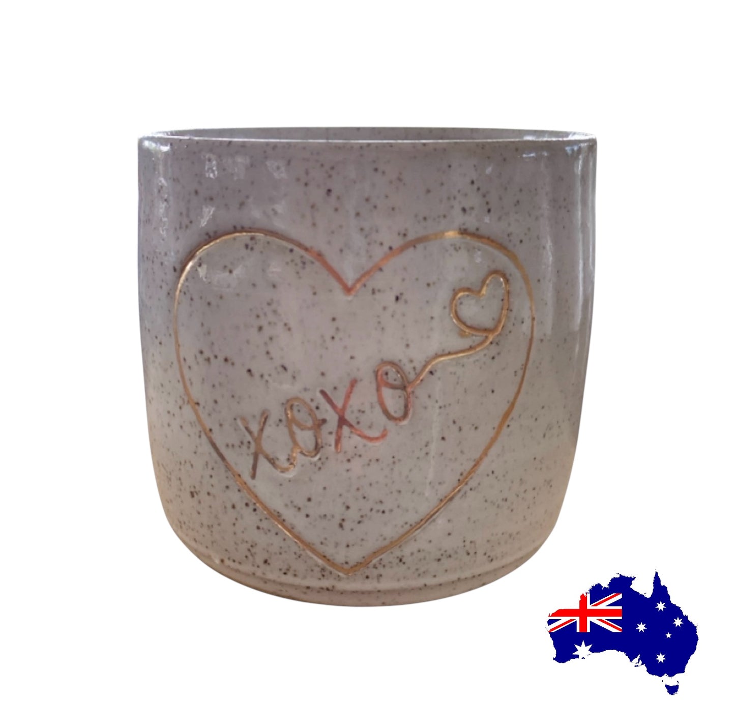 Mug Cup Kisses Hug Love Pottery Ceramic Aussie Made