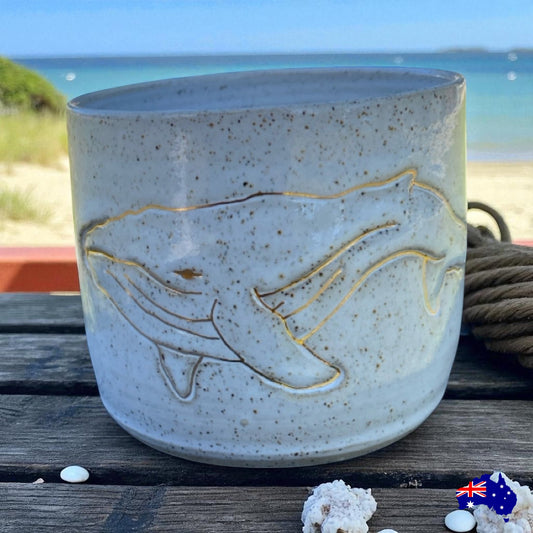 Mug Cup Whale Ocean Pottery Ceramic Aussie Made