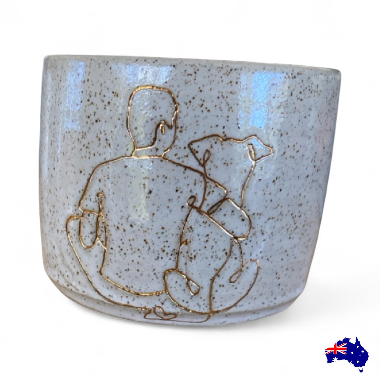 Mug Cup Dog Mans Best Friend Pottery Ceramic Aussie Made