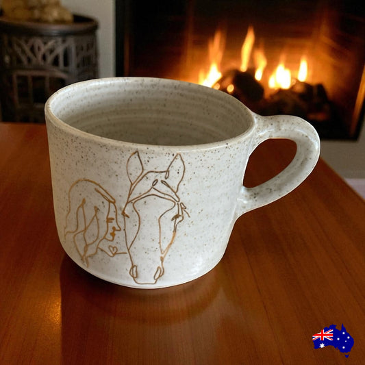 Mug Cup Horse Best Friend Country Pottery Ceramic Aussie Made