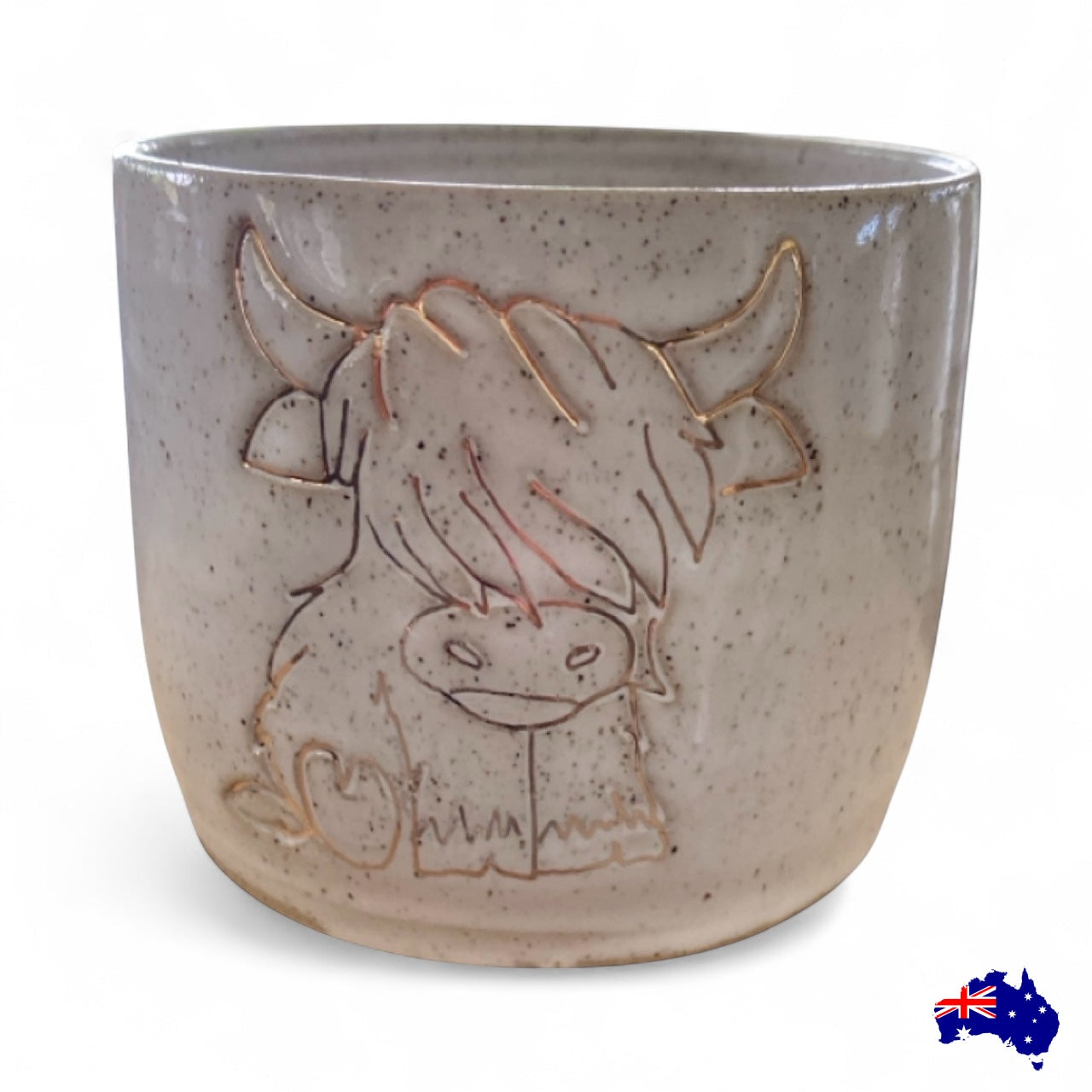 Mug Cup Baby Highland Cow Pottery Ceramic Aussie Made