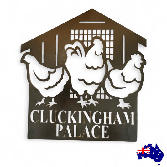 Chicken Coop Country Personalised Rusty Metal Steel Sign
