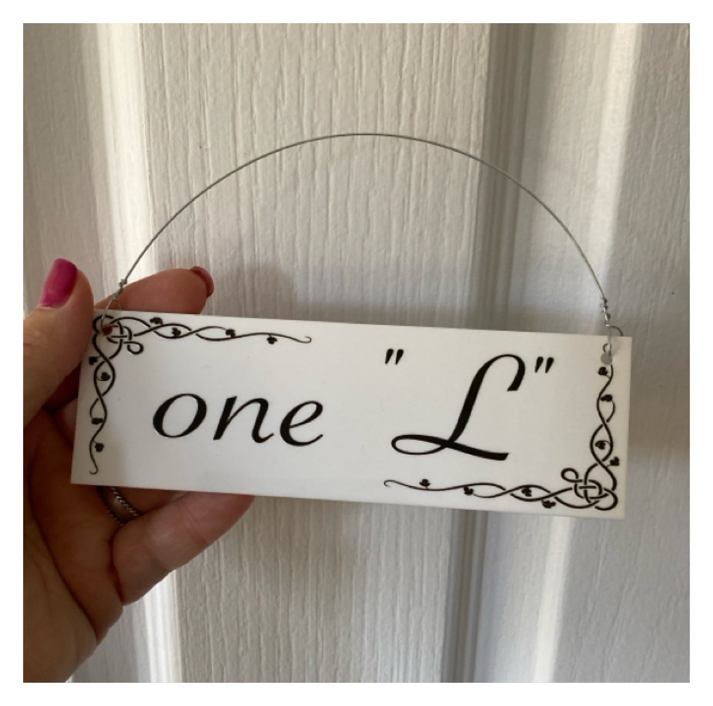 Custom Personalised Vintage White Sign