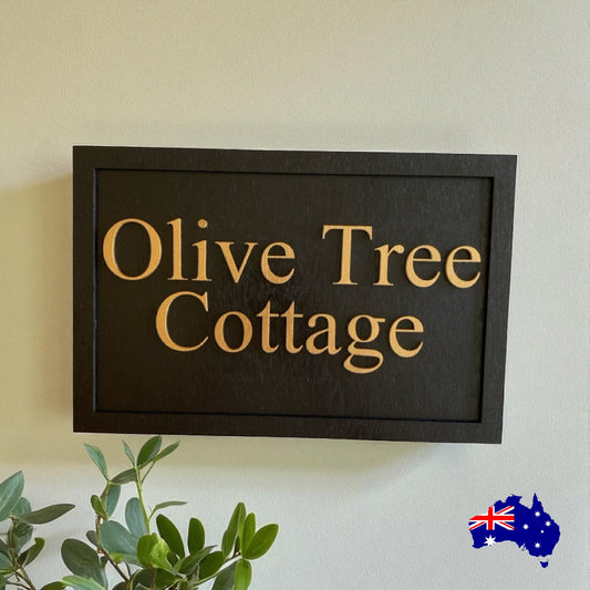 Cottage House Residence Timber Wood Custom Personalised Large Sign