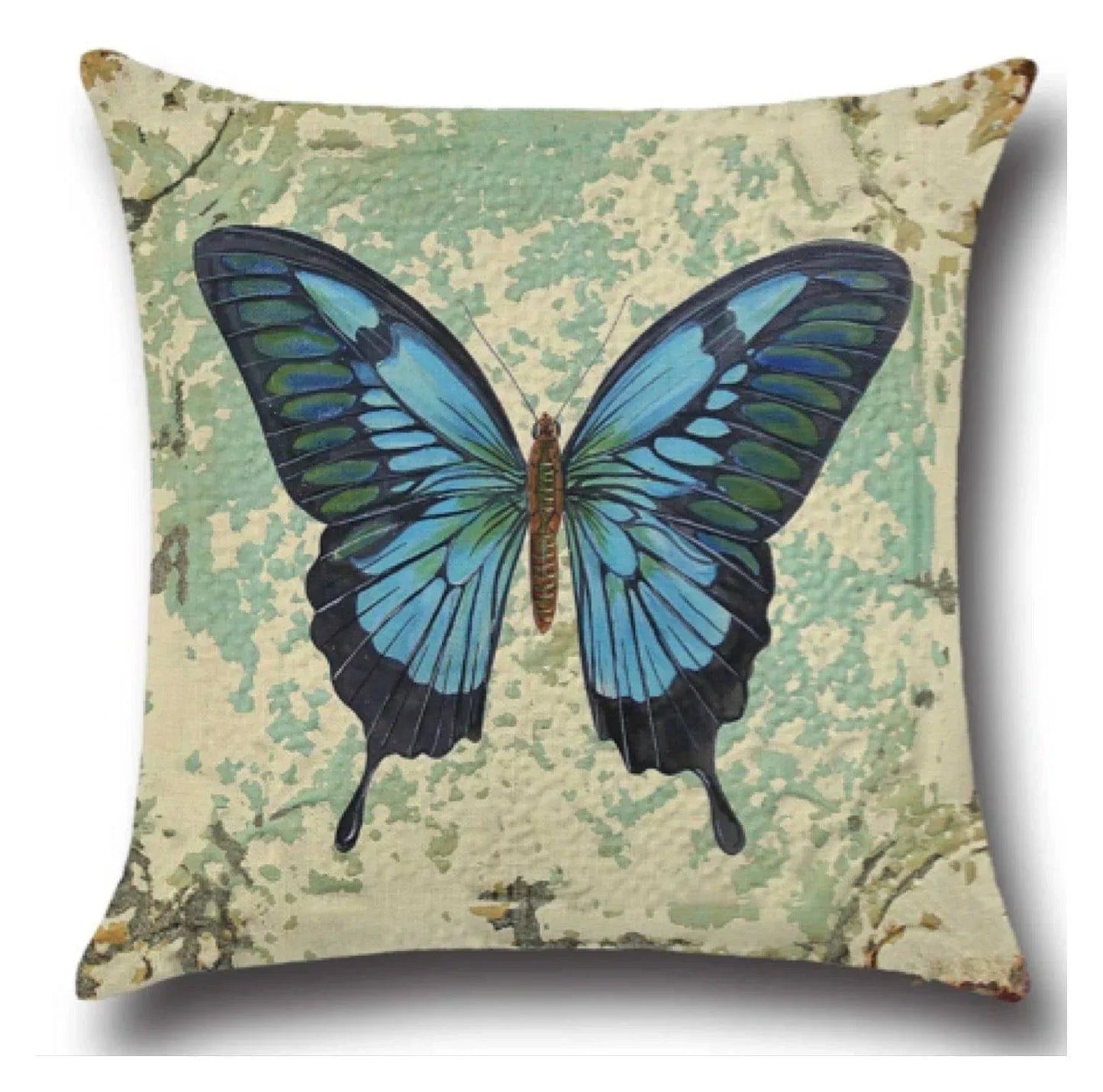 Cushion Pillow Cover Set of 3 Butterfly Vintage