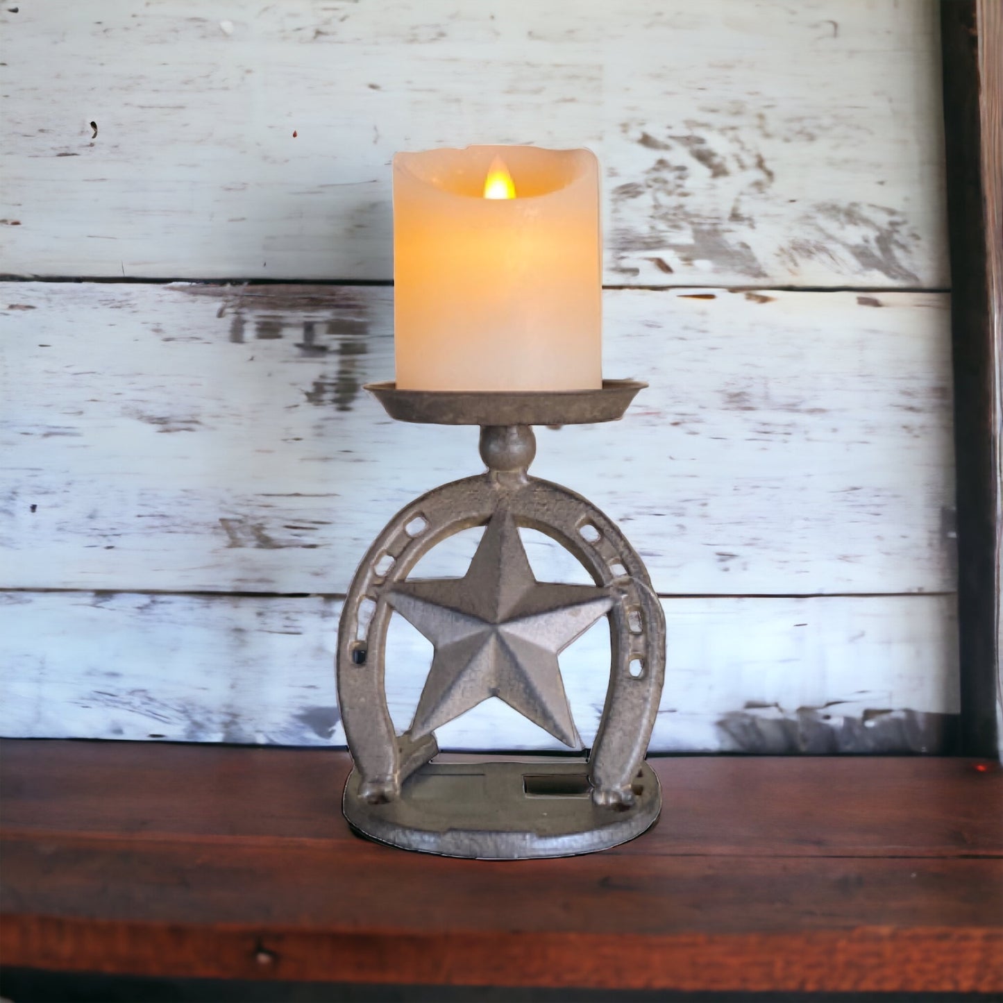 Candle Holder Farmhouse Horse Shoe - The Renmy Store Homewares & Gifts 